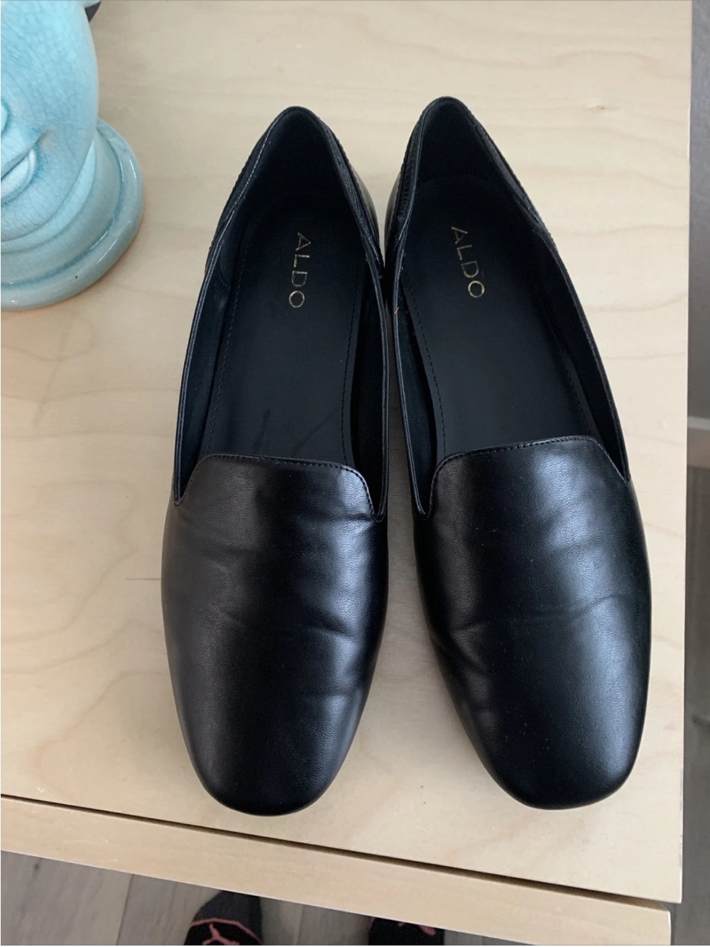 ALDO Joelle Leather Black  Flex Women FLAT Shoe SZ 8 US Great